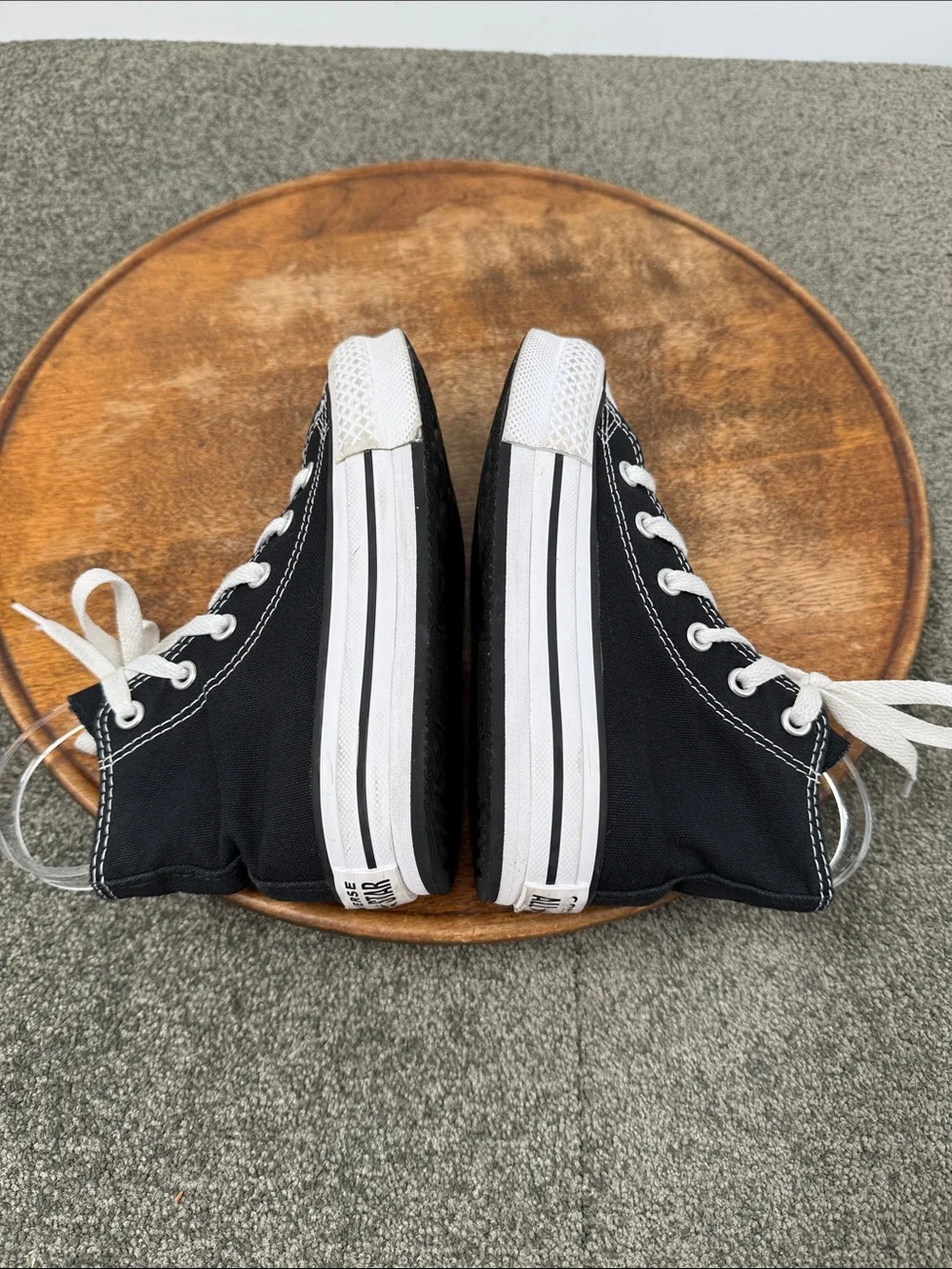 Converse Shoes Youth Kids 12 Black White Canvas High Top Sneakers All Star